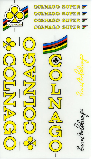 Colnago Super 1974-75 silk screen print