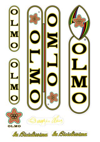 Olmo Biciclissima 1980s vectorized graphics